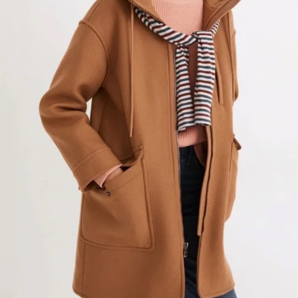 Madewell Lynnford Coat in Camel Sz Small